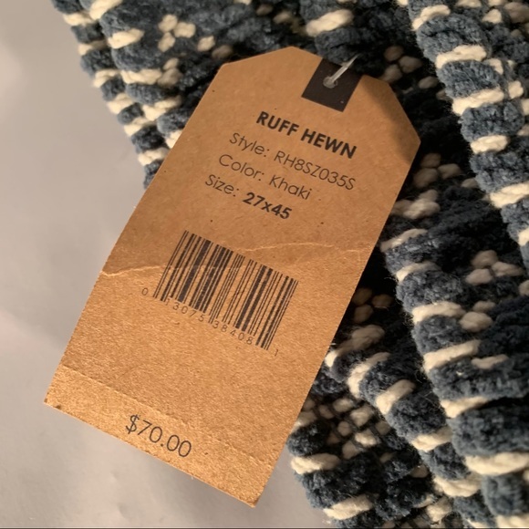 Rug Dark Teal Chevron Flexible NWT - Picture 4 of 5